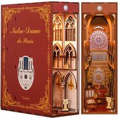 Coin livre Tonecheer : Notre-Dame de Paris | Casse-tête 3D en bois | Éclairé | Capteur | Maison miniature DIY | TQ120