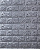 Velox 3D Zilvergrijze Plaktegels - Muurstickers Woonkamer - Tegelstickers Slaapkamer - 3D Wandpanelen - Watervaste Muurdecoratie - Zelfklevend Behang - Per 10 Stuks