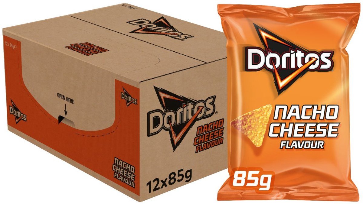 Doritos Tortillachips Nacho cheese tortilla kaas chips 12 zakjes x 85