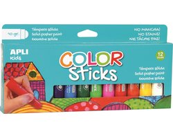APLI Kids APLI - Kleurstok dik basis 12 kleuren