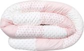 IL BAMBINI - Katoenen stoffen Bed bumper - Bedomranders - Boxrand - Bedbumper - Stootrand - cadeau - Boxomrander - bedrand - bedbumper ledikant - bedbumper baby - roze 2,5 meter