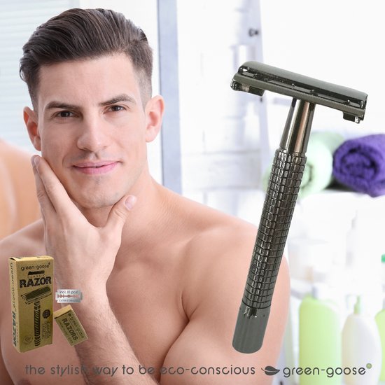 Safety Razor + 10 extra scheermesjes