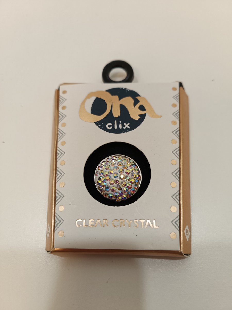 Ona Clix - Geluksbrenger - Geluksmunt - Geluk steentjes - Uitdeelcadeau - Clear Crystal - Originele cadeau - Cadeau voor man - Gepersonaliseerd cadeau