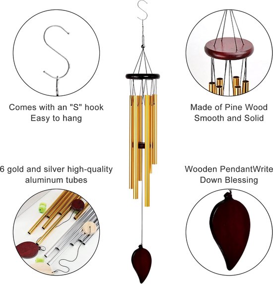 ASTARIN Wind Chime for Garden, 36 Inch Large Outdoor Wind Chime