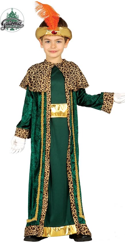 Koning Prins & Adel Kostuum | Drie Koningen Groen | Jongen | - jaar | Kerst | Verkleedkleding