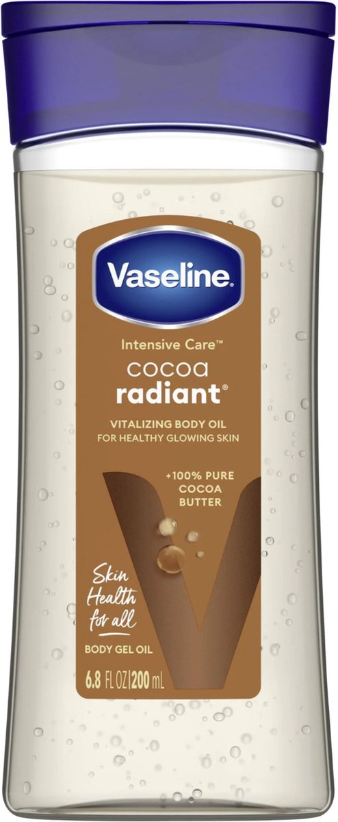 Vaseline 200ml. Huile corporelle Cocoa Radiant.