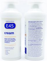 E45 Moisturiser Cream, body, face and hands cream for very dry skin 500g pump