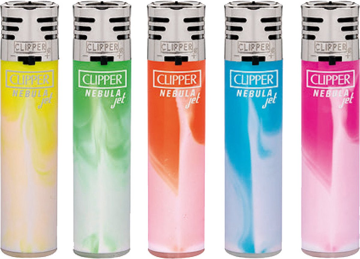 Goedkoopste Clipper Aansteker-LIGHTER JETFLAME WHITE NEBULA-1 Stuk