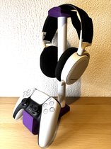 Universele controller en headset bureaustandaard - Gaming stand - Paars/Wit