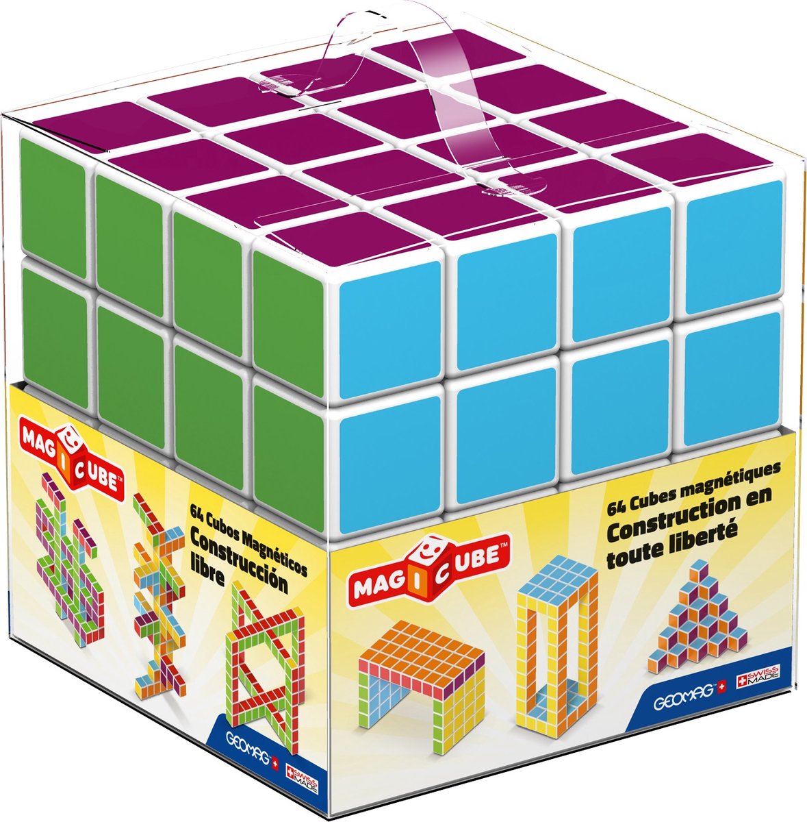 Geomag MagiCube Free Building - Magnetische Bouwblokken - 64-delig - Vanaf 1 jaar