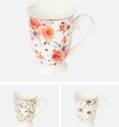 look vintage-Tasse à Café/thé chinoise avec imprimé floral- Set de 4
