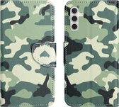 Coverup Book Case - Geschikt voor Samsung Galaxy S23 FE Hoesje - Camouflage