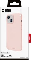 SBS Hoesje geschikt voor Apple iPhone 15 Telefoonhoesje Flexibel TPU | SBS Instinct Backcover | iPhone 15 Case | Back Cover - Roze