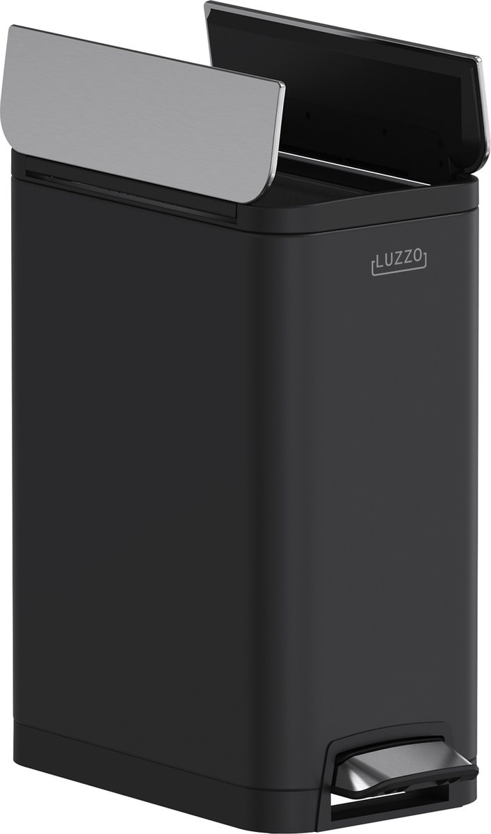 Goedkoopste Luzzo® Pedaalemmer California 30L – Mat Zwart – Hygiënisch & Smal