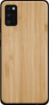 Smartphonica Telefoonhoesje voor Samsung Galaxy A41 met houten look - backcover bamboo kunsthout hoesje - Bruin / Kunsthout;TPU / Back Cover geschikt voor Samsung Galaxy A41