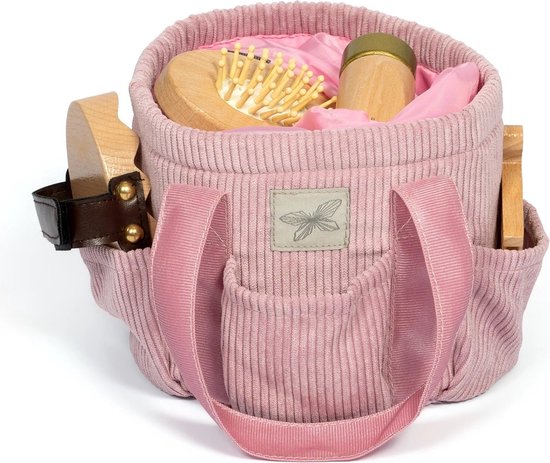 ByAstrup Stokpaard Zadeldekje en Muts Glitter Roze