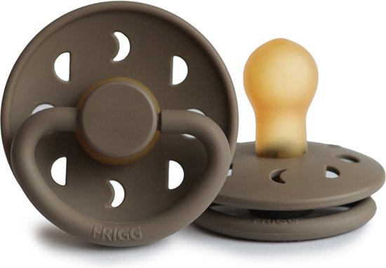 Frigg - Moon Phase - Latex Fopspeen - Portobello - Maat 1 - 0-6 maanden van FRIGG — afbeelding 2