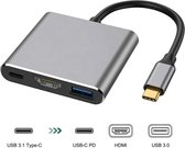 MaxiHub Usb-C adapter 3in 1 | HDMI | USB-C | USB-A 3.0 | FullHD