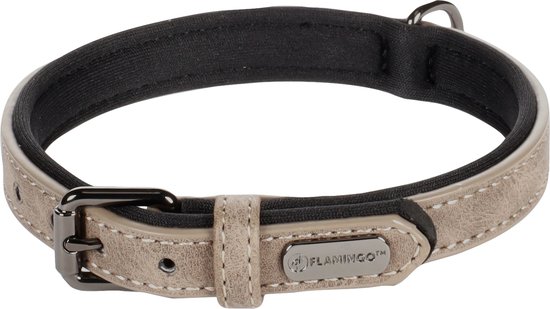 Flamingo - Halsband Delu - S - Taupe - 29-35 x 1.5 x 0.5 cm