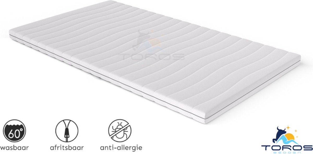 Toros Bedden Topper Matras 140x200 Hybride Koudschuim HR55 - Topdekmatras