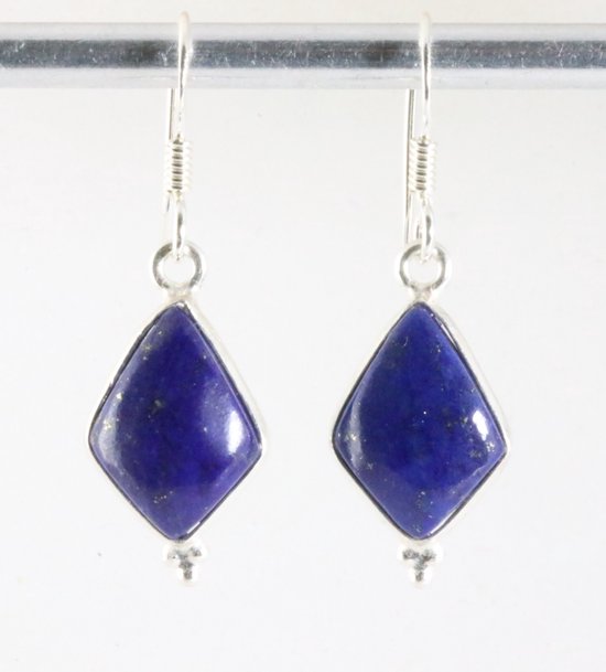 Boucles d'oreilles en argent fin avec lapis lazuli