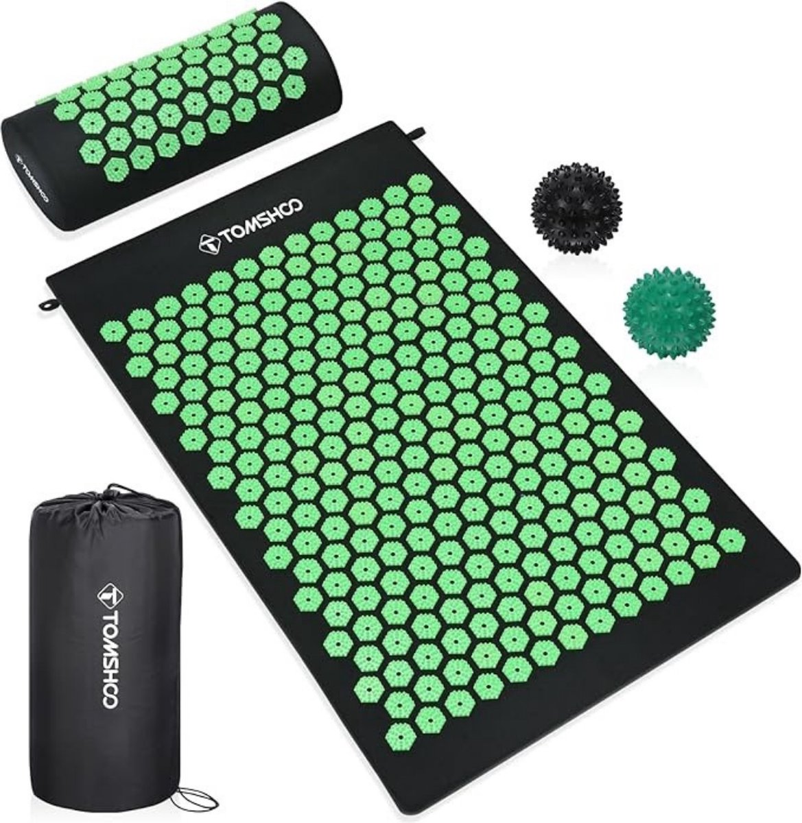 Goedkoopste Acupressuurmat - Massage - Shaktimat - Kussen - Spijkerbed - Spijkermat - Yoga - 2x Shiatsu massageballen