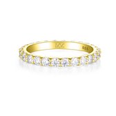 Evertina - 18k Geelgouden Moissanite Eternity Ring - 0.1 karaat