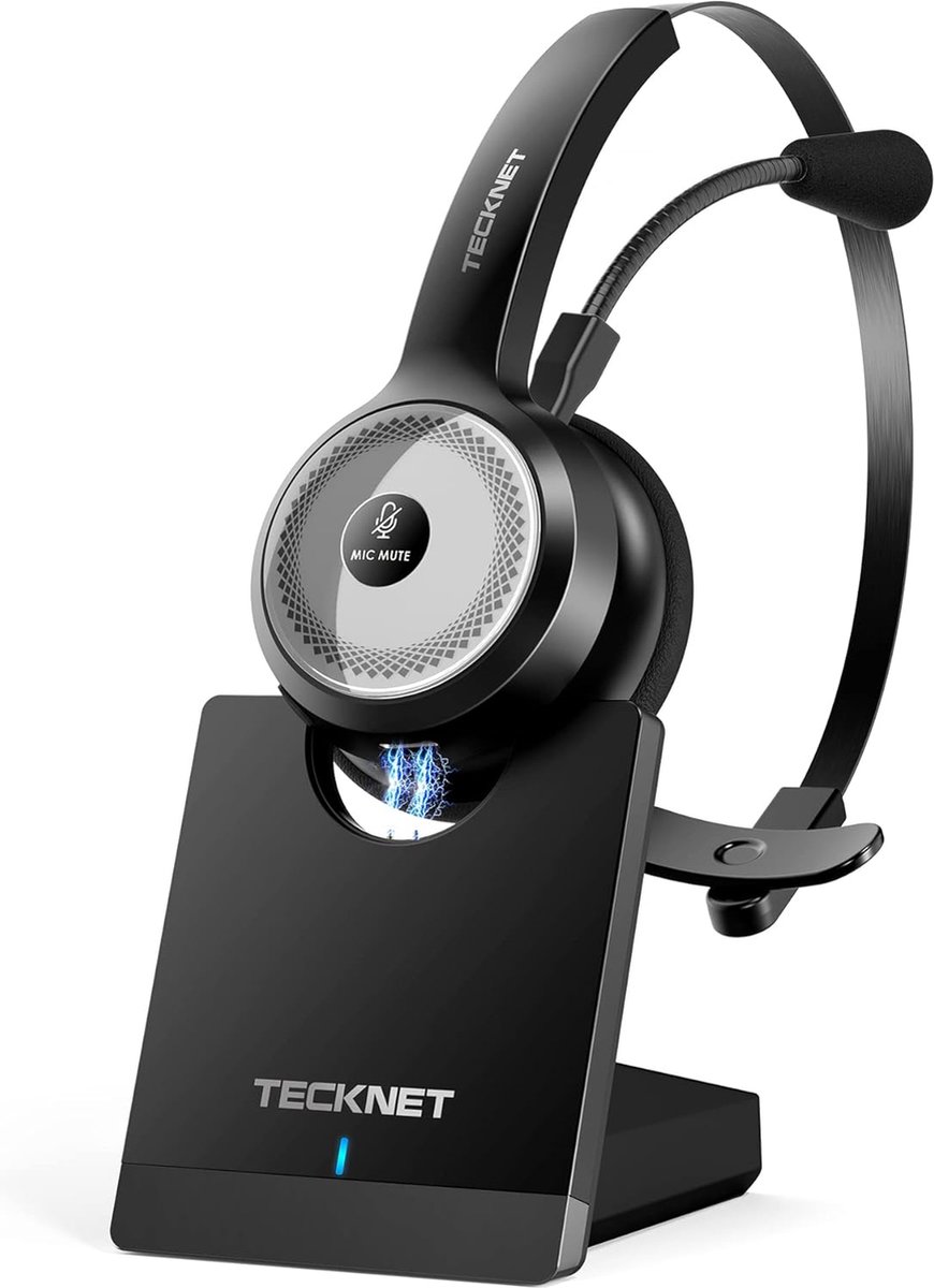 Casque Bluetooth ultraléger avec microphone antibruit, casque