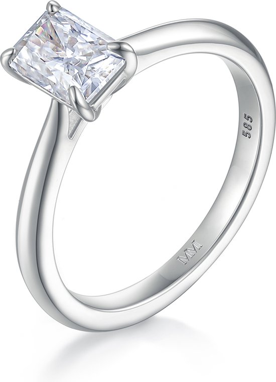 Lustra – Radiant Solitair Moissanite Ring - 2.7 karaat