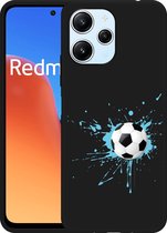 Cazy Hoesje Zwart geschikt voor Xiaomi Redmi 12 4G Soccer Ball