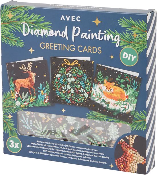 Diamond Painting Kerst Kaarten Vier goedkoop kopen? | Diamond Painter