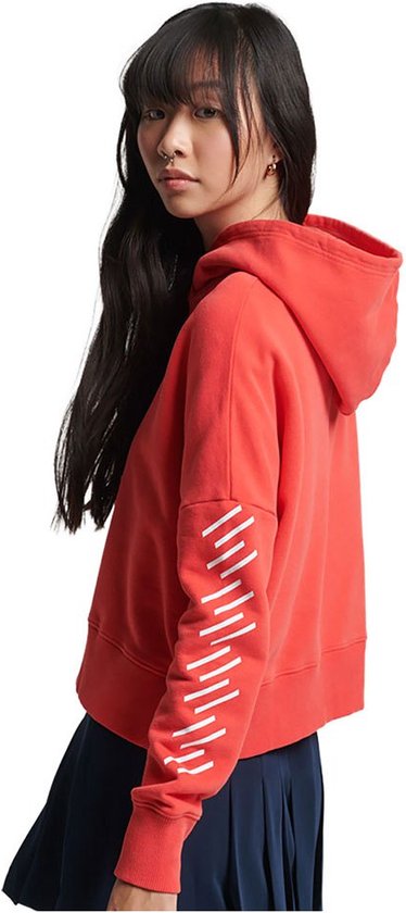Superdry Code Core Sport Crop Box Hood Oranje L Femme