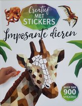 Creatief met stickers - mozaiek met stickers - imposante dieren - meer dan 1000 stickers