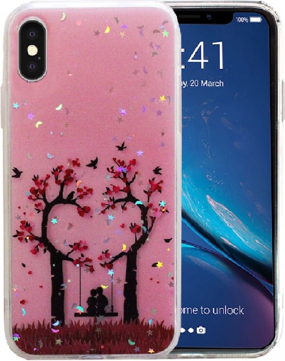 Silicone/TPU back cover print Geschikt voor Apple iPhone xs max (2)