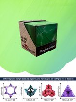Cube Magic - Jouets -Cube magnétique-Puzzle 3D-Fidget Toy-Soulagement du stress-vert