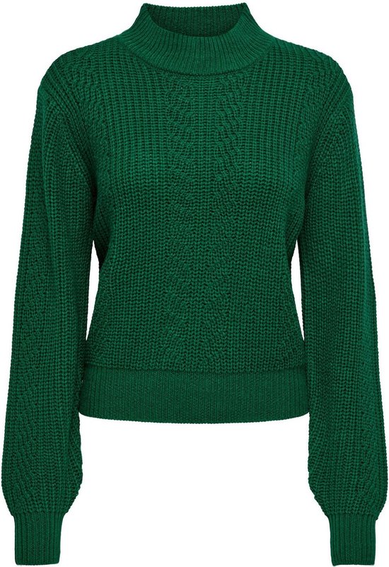 Jacqueline de Yong Trui Jdyjusty L/s High Neck Cabel Pull K 15305467 Evergreen Dames Maat - XS