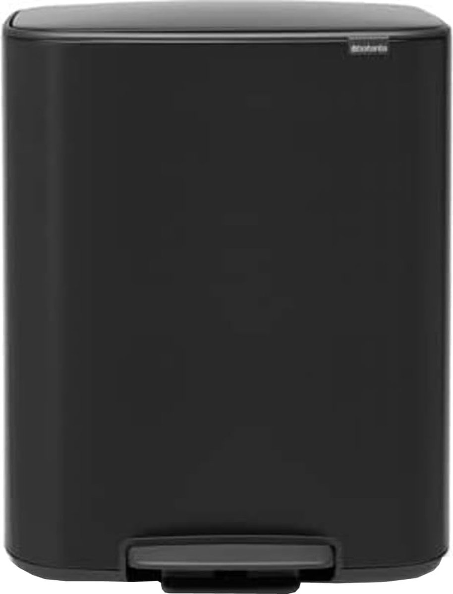 Goedkoopste Bo Prullenbak 60L - Kunststof Binnenemmer - Matt Black