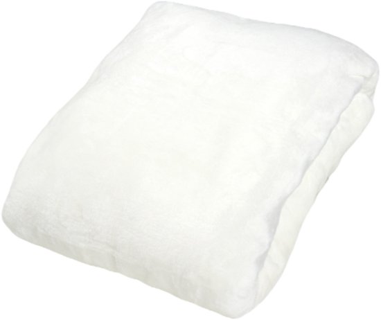 softbedding.nl - plaids - couverture polaire - 200x220cm - ivoire - blanc - grand foulard - peluche - doux - couverture - 300 g/m² - belle qualité