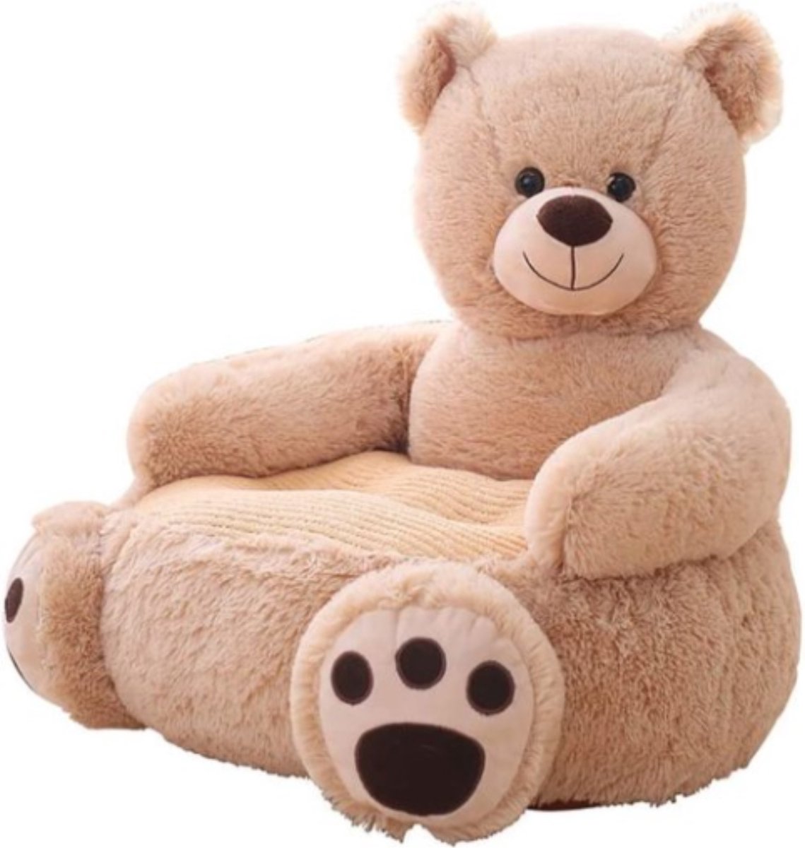Sofa kinderen beer lichtbruin - Kinderen sofa - Peuterstoeltje - Kinderfauteuil - Kinderstoel - Kinderzetel - Kindersofa - Knuffelsofa - Kraamcadeau - Beer licht bruin