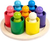 Narges® | Montessori Sorteer Speelgoed | RegenboogPoppen | EducatiefSpeelgoed | Regenboog Speelgoed | Leren en Spelen in 1