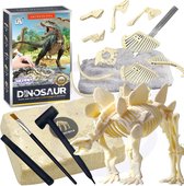 Woopie dinosaurus skelet opgraven - dinosaurus speelgoed - met beitel kwast en hamer