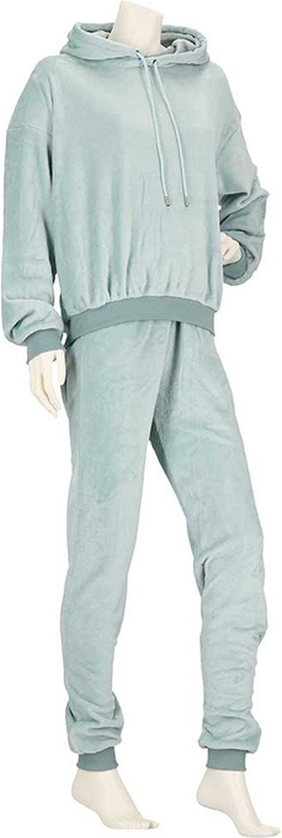 Apollo Huispak Dames Effen Pastel Groen Fleece - Loungewear