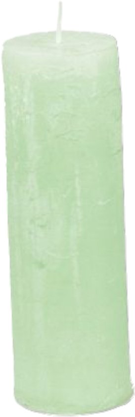 Branded By - Kaarsen 'Pillar' (Ø5cm x 15cm) - Light Green (set van 9)