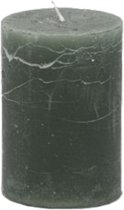 Branded By - Kaarsen 'Pillar' (Ø7cm x 10cm) - Hunter Green (set van 6)