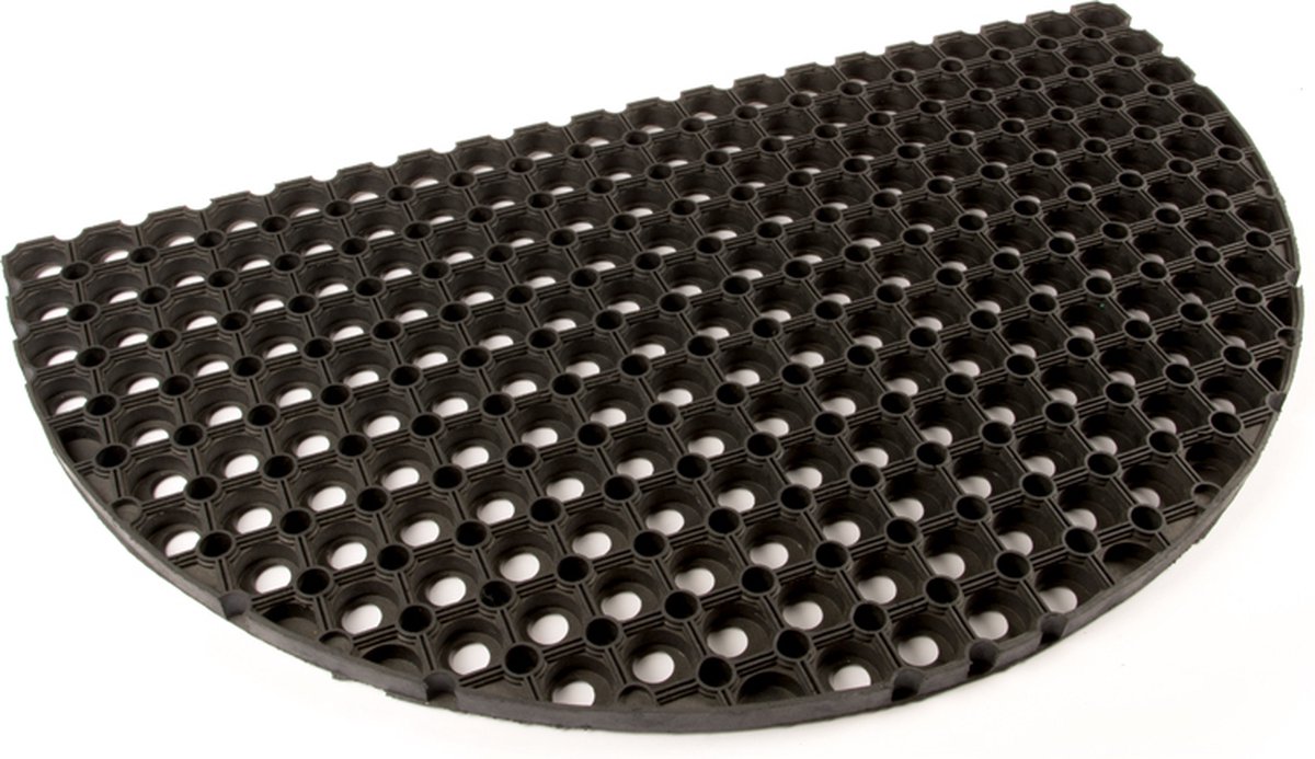 Rubbermagazijn Deurmat - 75x45cm - Rubber ringmat - Dikte 2,2 cm Zwart