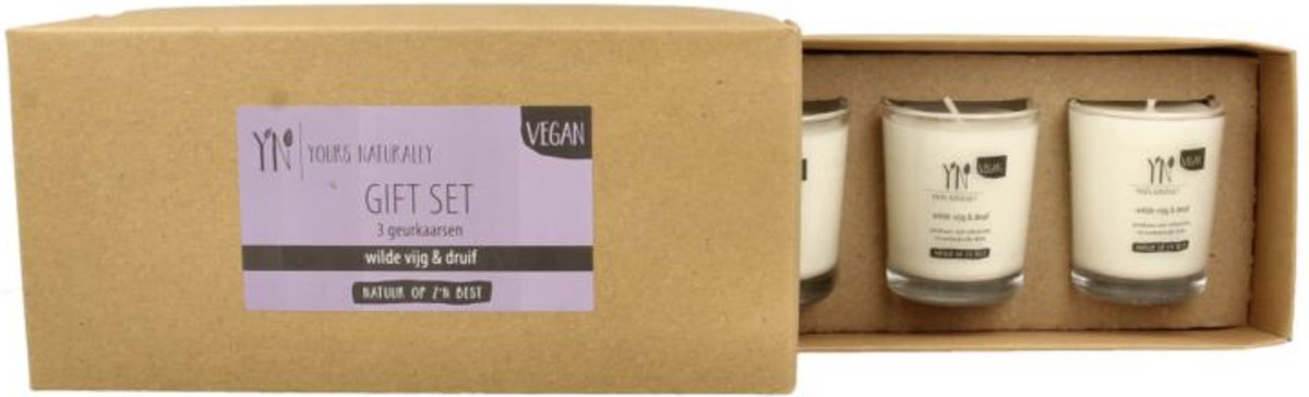 Yours Naturally Gift votive geurkaarsen wilde vijg & druif - Trendy