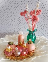 Miniatuur parfumsetje Schaal 1:12 / Poppenhuisinrichting / poppenhuis accessoires / Rose