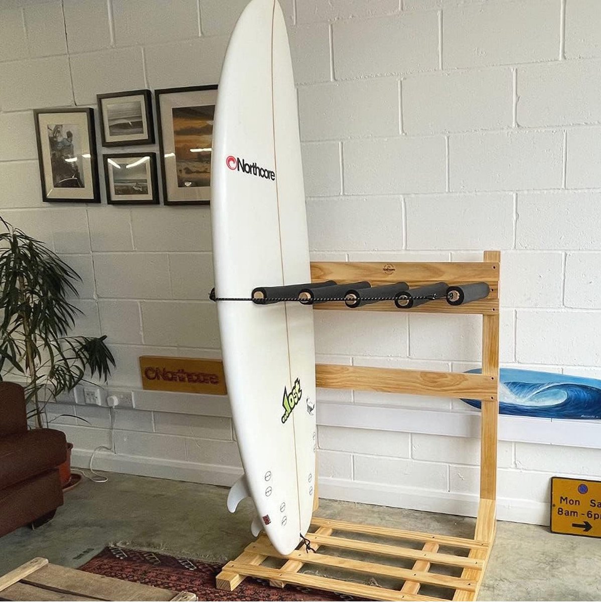 2026 Northcore Surfplank Vloerstandaard - Wood