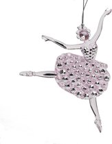 Kurt S. Adler, decoratief, ballerina set van twee, roze, glimmend