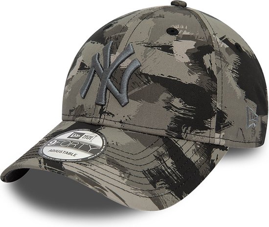 New Era New York Yankees Painted All Over Print Grey 9FORTY Adjustable Cap